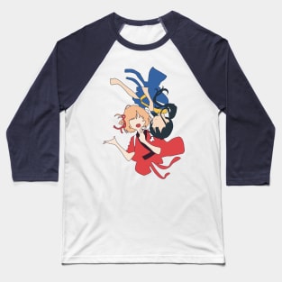 Lycoris recoil anime characters chisato and takina minimalist flat art Baseball T-Shirt